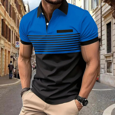 Casual Striped Shirt With Chest Pocket