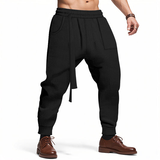 Men's Casual Pants Solid Waffle