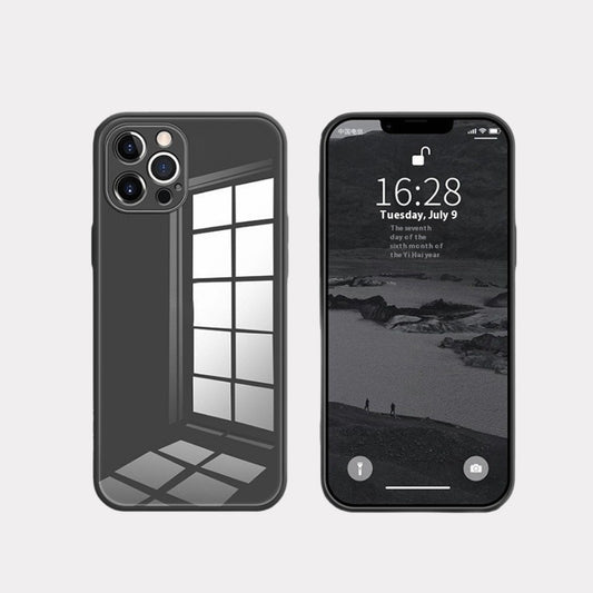 White Tempered Glass All-inclusive Drop-resistant Phone Case