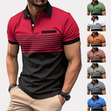 Casual Striped Shirt With Chest Pocket