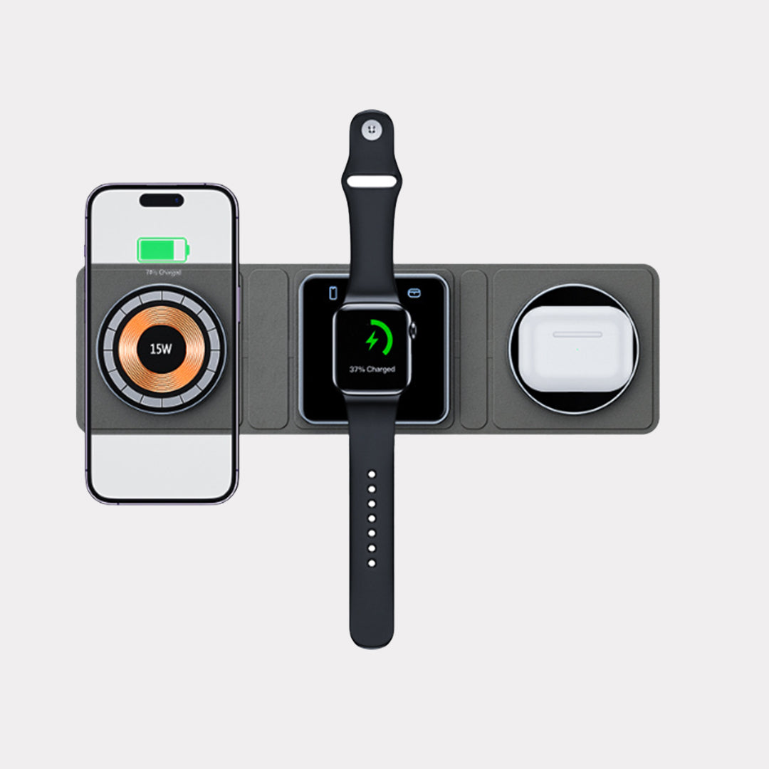 3 IN 1 Magnetic Folding Wireless Charger Station For IPhone