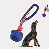 Interactive Dog Toy Ball Interactive Teether With Rope Dog