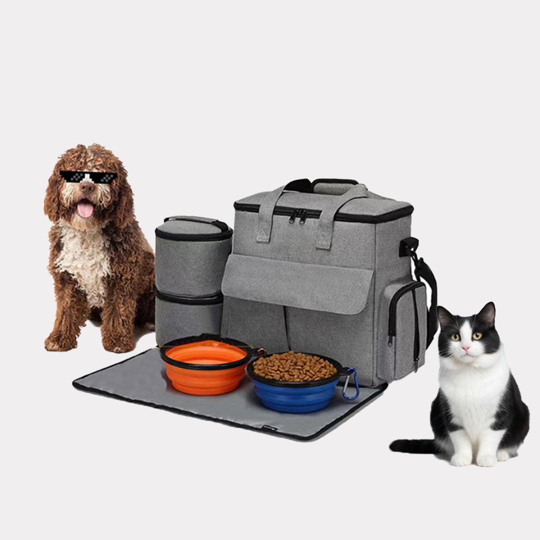 Dog Travel Bag Kit Pet Bag Out Travel Convenient Large-capacity Backpack Outdoor Travel Traveling Storage Bag Mat