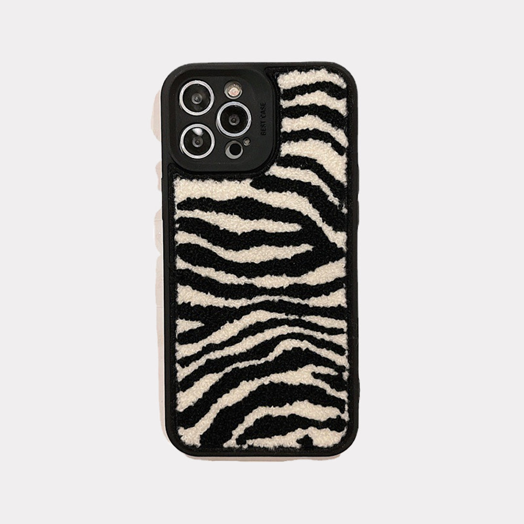Plush Horse Pattern Phone Case Silicone Shockproof