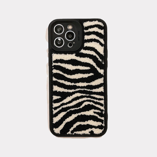 Plush Horse Pattern Phone Case Silicone Shockproof