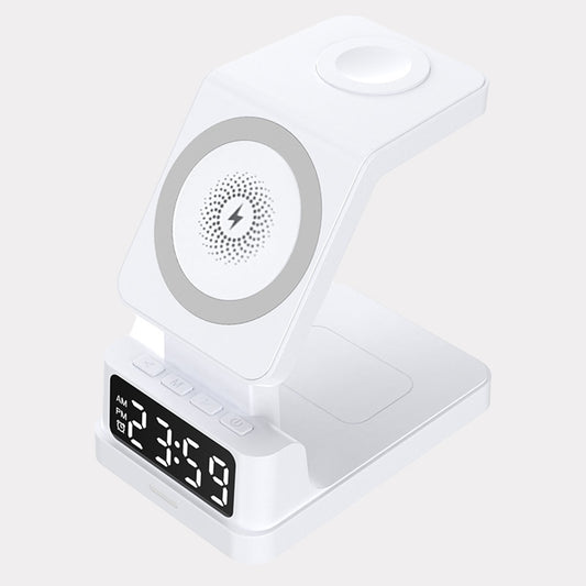 Magnetic Three-in-one 15W Wireless Charger With Clock