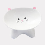 Ceramic Small Cat Face Shape Pet Food Bowl Cat Bowl Dog Bowl Universal And Easy To Clean