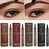 2PCS Liquid Eyebrow Pencil Set – Waterproof, Long-Lasting, Micro-Fork Tip for Natural Brows, Black/Brown/Burgundy, Easy Application, Perfect Gift for Women
