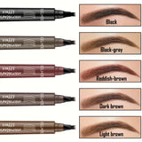 2PCS Liquid Eyebrow Pencil Set – Waterproof, Long-Lasting, Micro-Fork Tip for Natural Brows, Black/Brown/Burgundy, Easy Application, Perfect Gift for Women