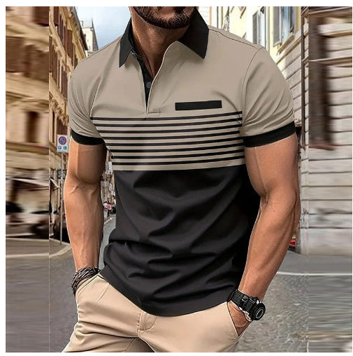 Casual Striped Shirt With Chest Pocket