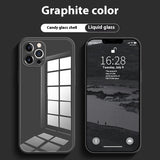 White Tempered Glass All-inclusive Drop-resistant Phone Case