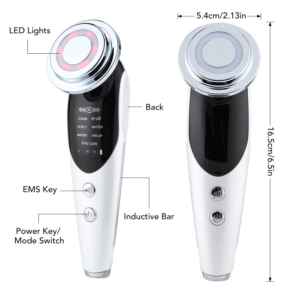 7-in-1 Facial Massager EMS Micro-current Color Light Vibration