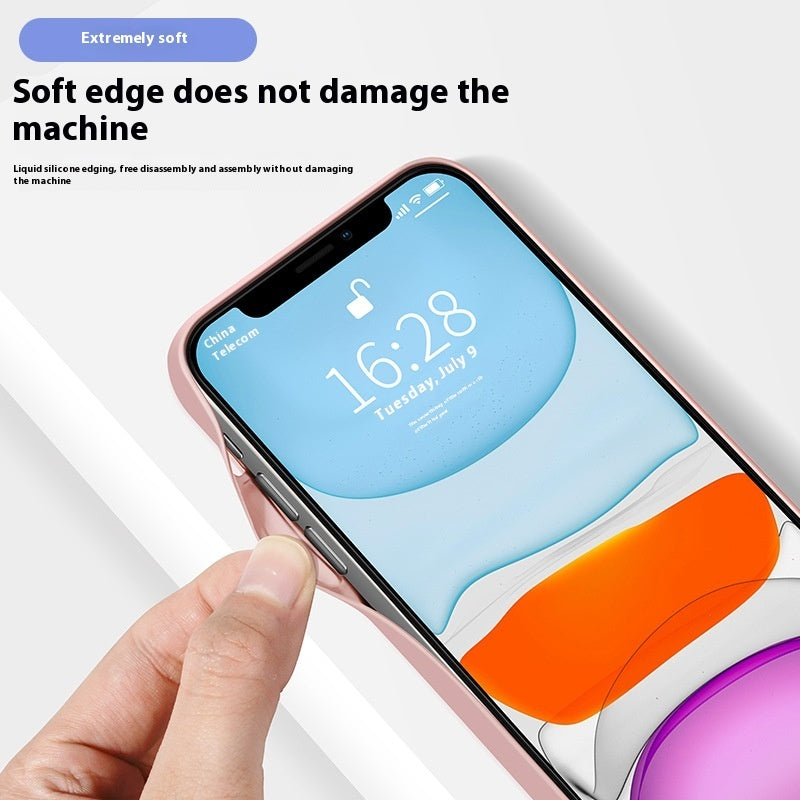 White Tempered Glass All-inclusive Drop-resistant Phone Case