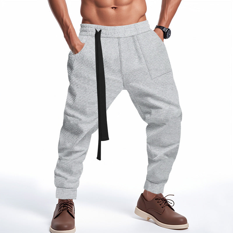 Men's Casual Pants Solid Waffle