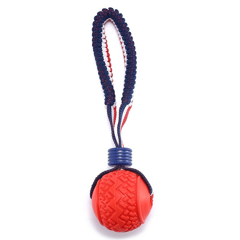 Interactive Dog Toy Ball Interactive Teether With Rope Dog