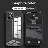 White Tempered Glass All-inclusive Drop-resistant Phone Case