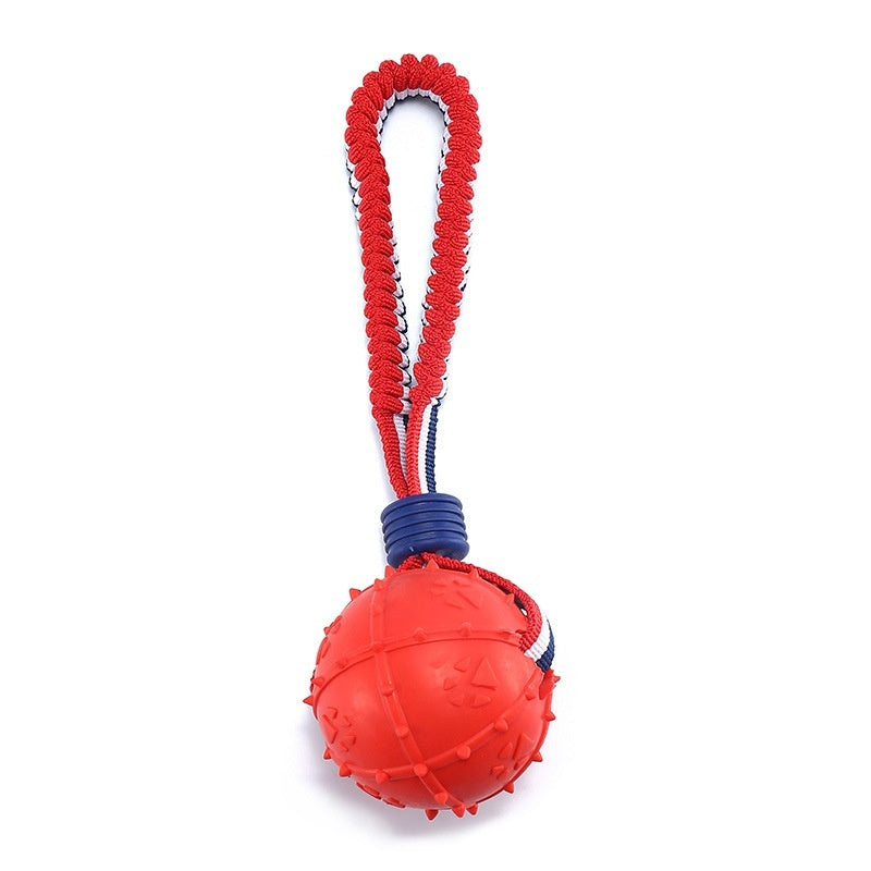 Interactive Dog Toy Ball Interactive Teether With Rope Dog