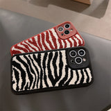 Plush Horse Pattern Phone Case Silicone Shockproof
