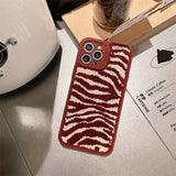 Plush Horse Pattern Phone Case Silicone Shockproof