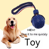 Interactive Dog Toy Ball Interactive Teether With Rope Dog