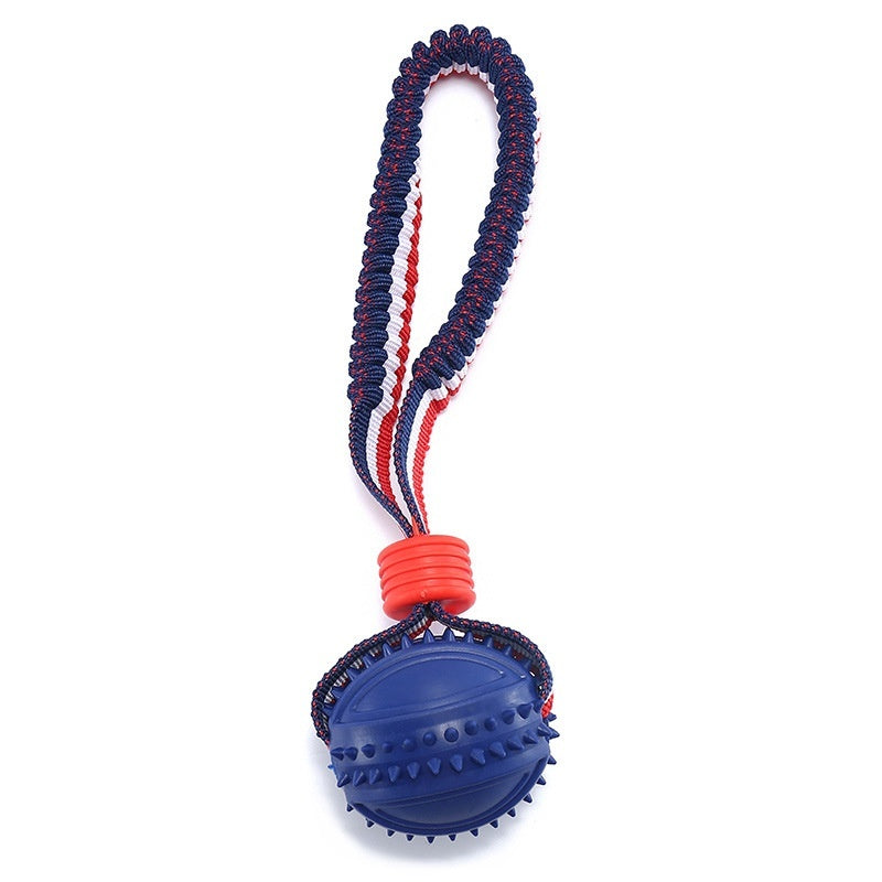 Interactive Dog Toy Ball Interactive Teether With Rope Dog