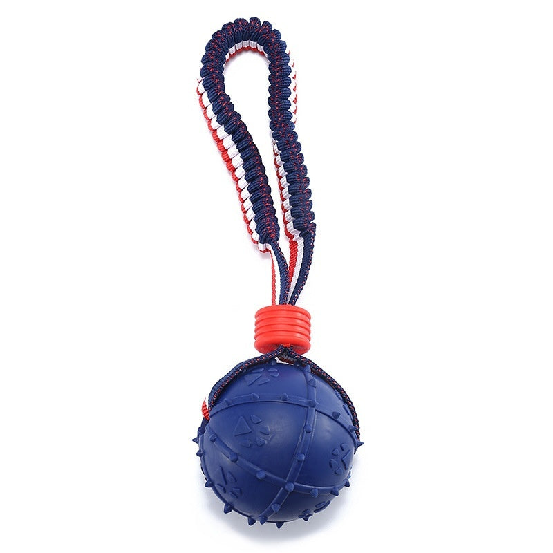 Interactive Dog Toy Ball Interactive Teether With Rope Dog