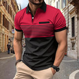 Casual Striped Shirt With Chest Pocket