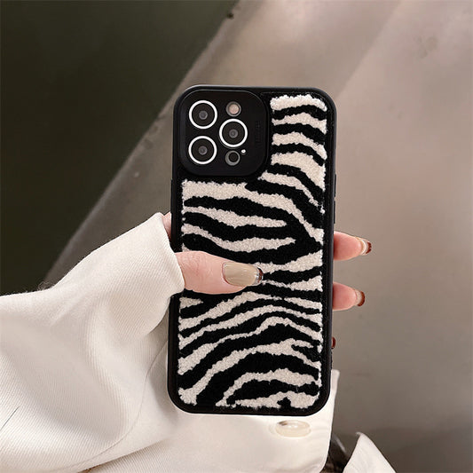 Plush Horse Pattern Phone Case Silicone Shockproof