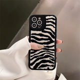 Plush Horse Pattern Phone Case Silicone Shockproof