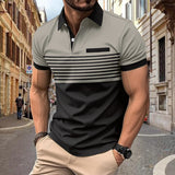 Casual Striped Shirt With Chest Pocket