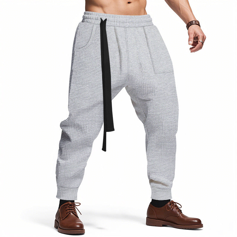 Men's Casual Pants Solid Waffle