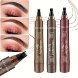 2PCS Liquid Eyebrow Pencil Set – Waterproof, Long-Lasting, Micro-Fork Tip for Natural Brows, Black/Brown/Burgundy, Easy Application, Perfect Gift for Women