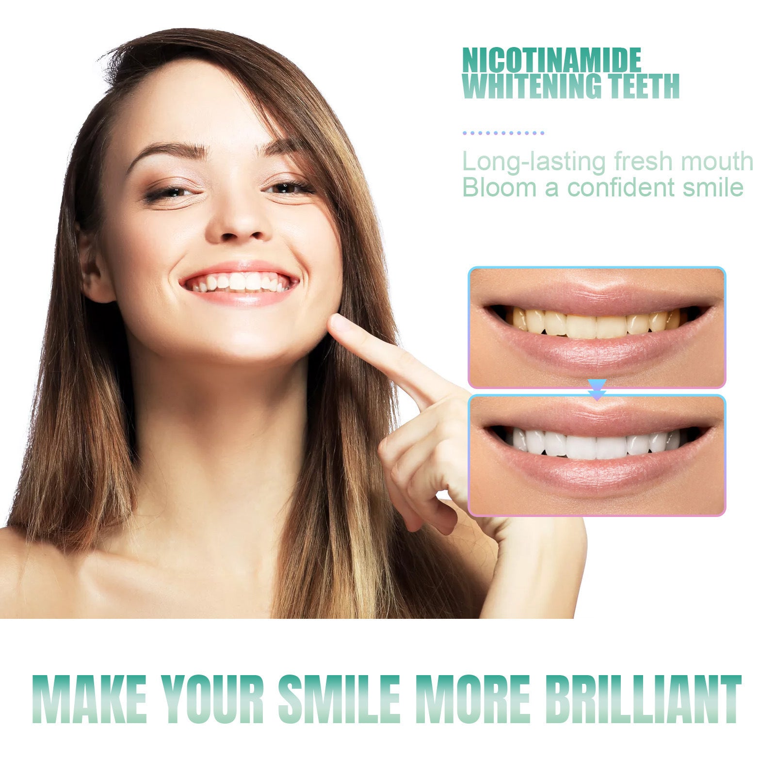 Nicotinamide Toothpaste Whitening Cleaning Care