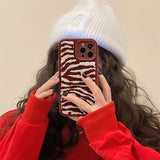 Plush Horse Pattern Phone Case Silicone Shockproof