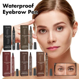 2PCS Liquid Eyebrow Pencil Set – Waterproof, Long-Lasting, Micro-Fork Tip for Natural Brows, Black/Brown/Burgundy, Easy Application, Perfect Gift for Women