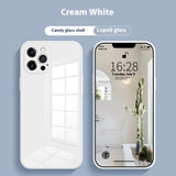 White Tempered Glass All-inclusive Drop-resistant Phone Case